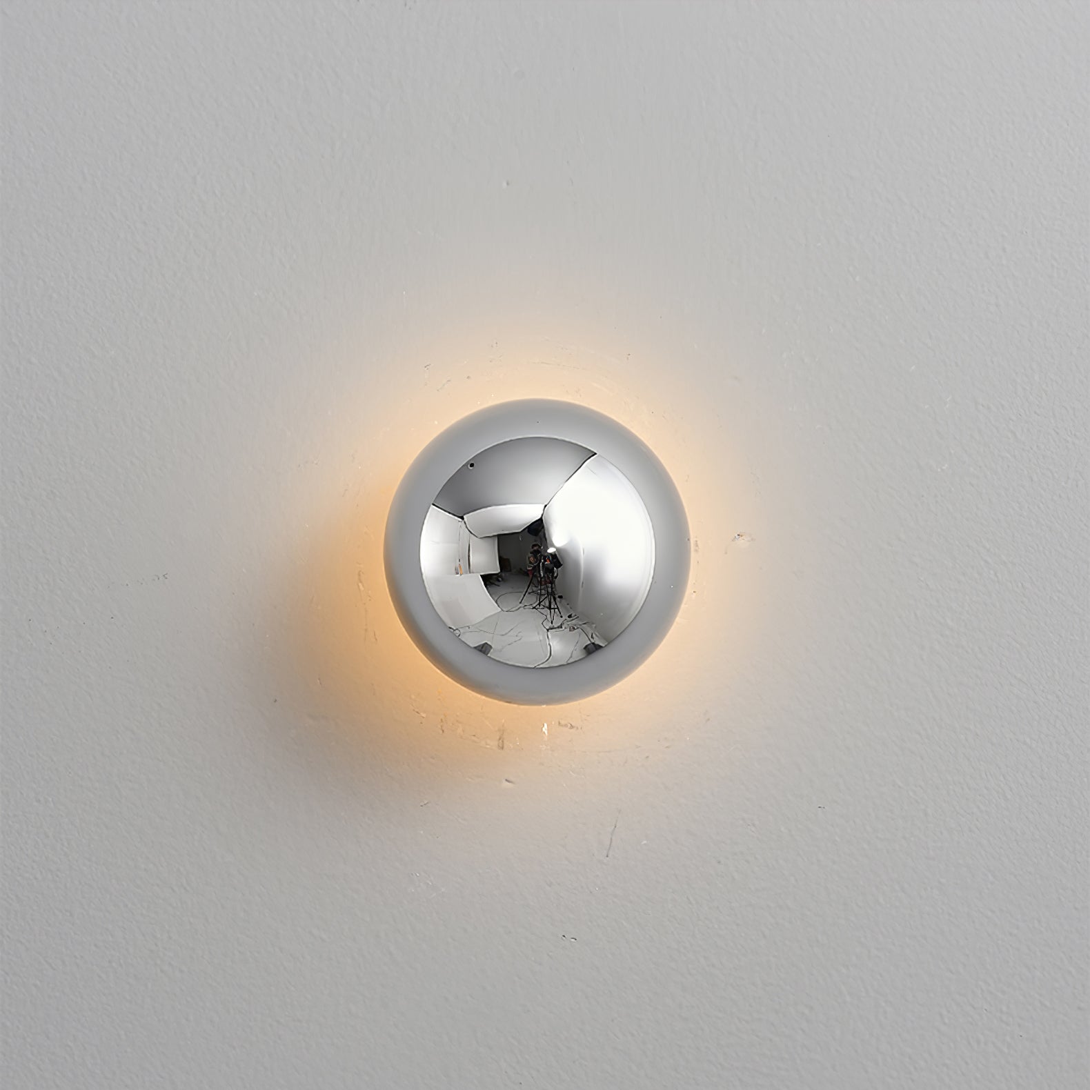 Gold Sphere Wall Sconce Modern Glass Lighting Fixture NALANI