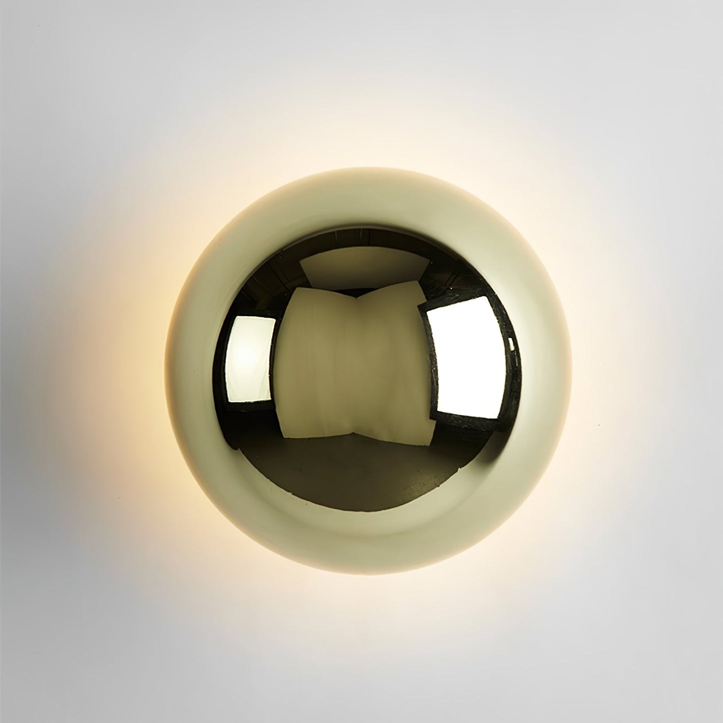Gold Sphere Wall Sconce Modern Glass Lighting Fixture NALANI