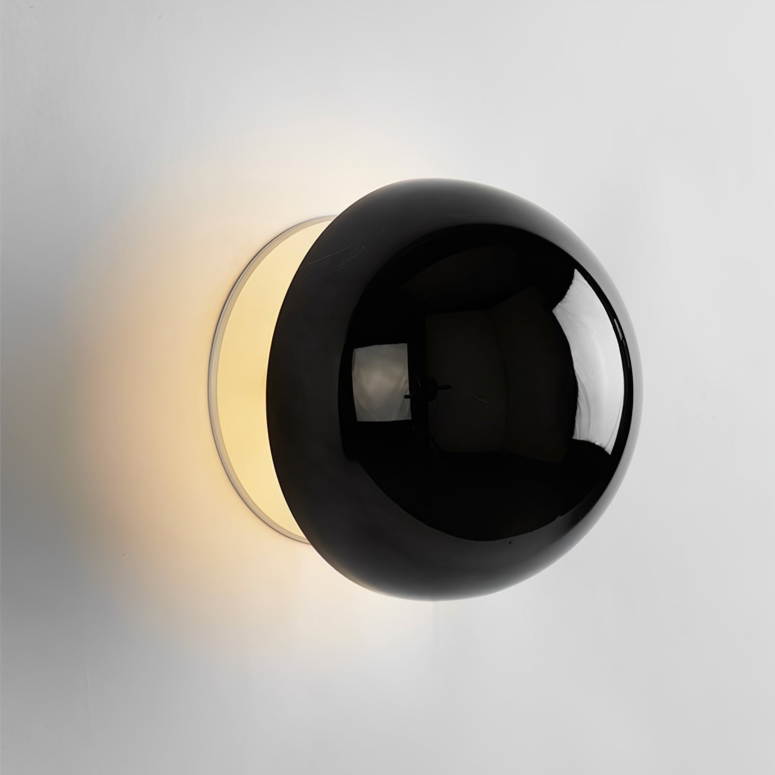 Gold Sphere Wall Sconce Modern Glass Lighting Fixture NALANI
