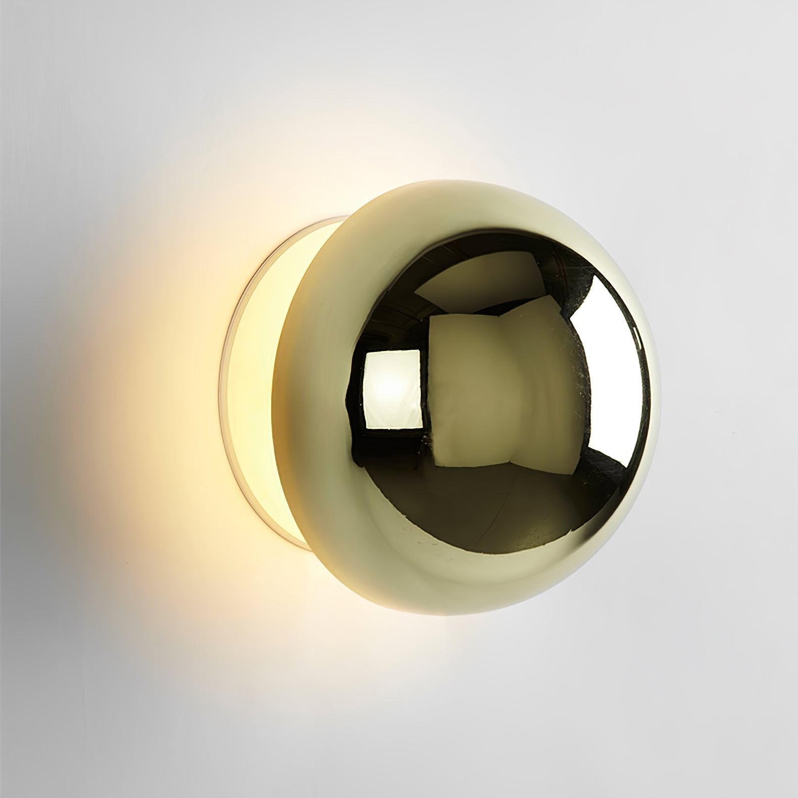 Gold Sphere Wall Sconce Modern Glass Lighting Fixture NALANI