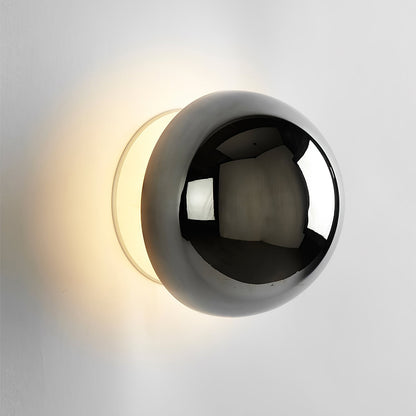 Gold Sphere Wall Sconce Modern Glass Lighting Fixture NALANI