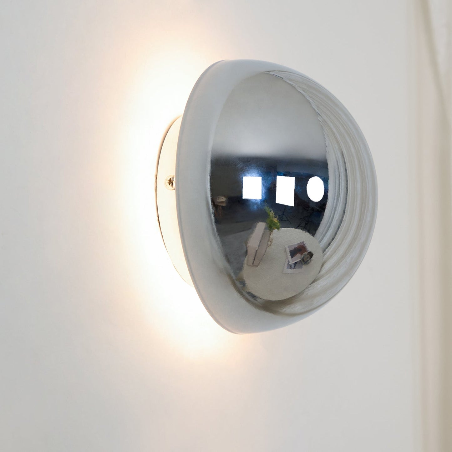 Gold Sphere Wall Sconce Modern Glass Lighting Fixture NALANI