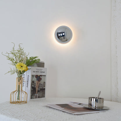 Gold Sphere Wall Sconce Modern Glass Lighting Fixture NALANI