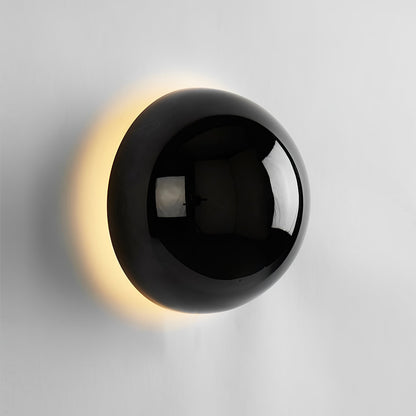 Gold Sphere Wall Sconce Modern Glass Lighting Fixture ∅ 6.3″ x H 3.9″ Dia 16cm x H 10cm Bright black NALANI