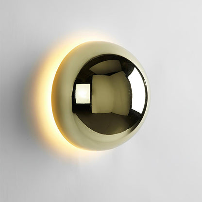 Gold Sphere Wall Sconce Modern Glass Lighting Fixture ∅ 6.3″ x H 3.9″ Dia 16cm x H 10cm Gold NALANI