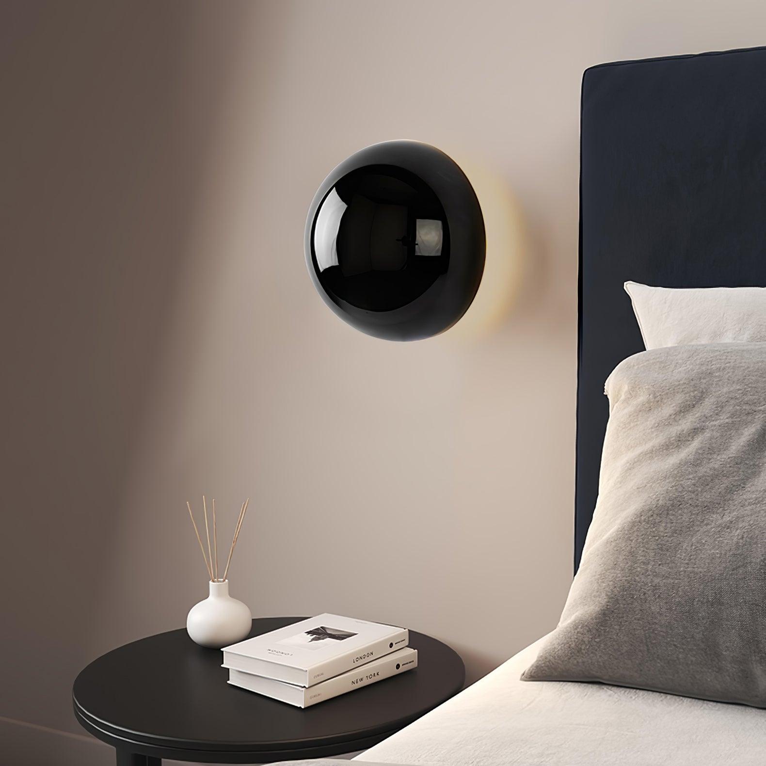 Gold Sphere Wall Sconce Modern Glass Lighting Fixture NALANI