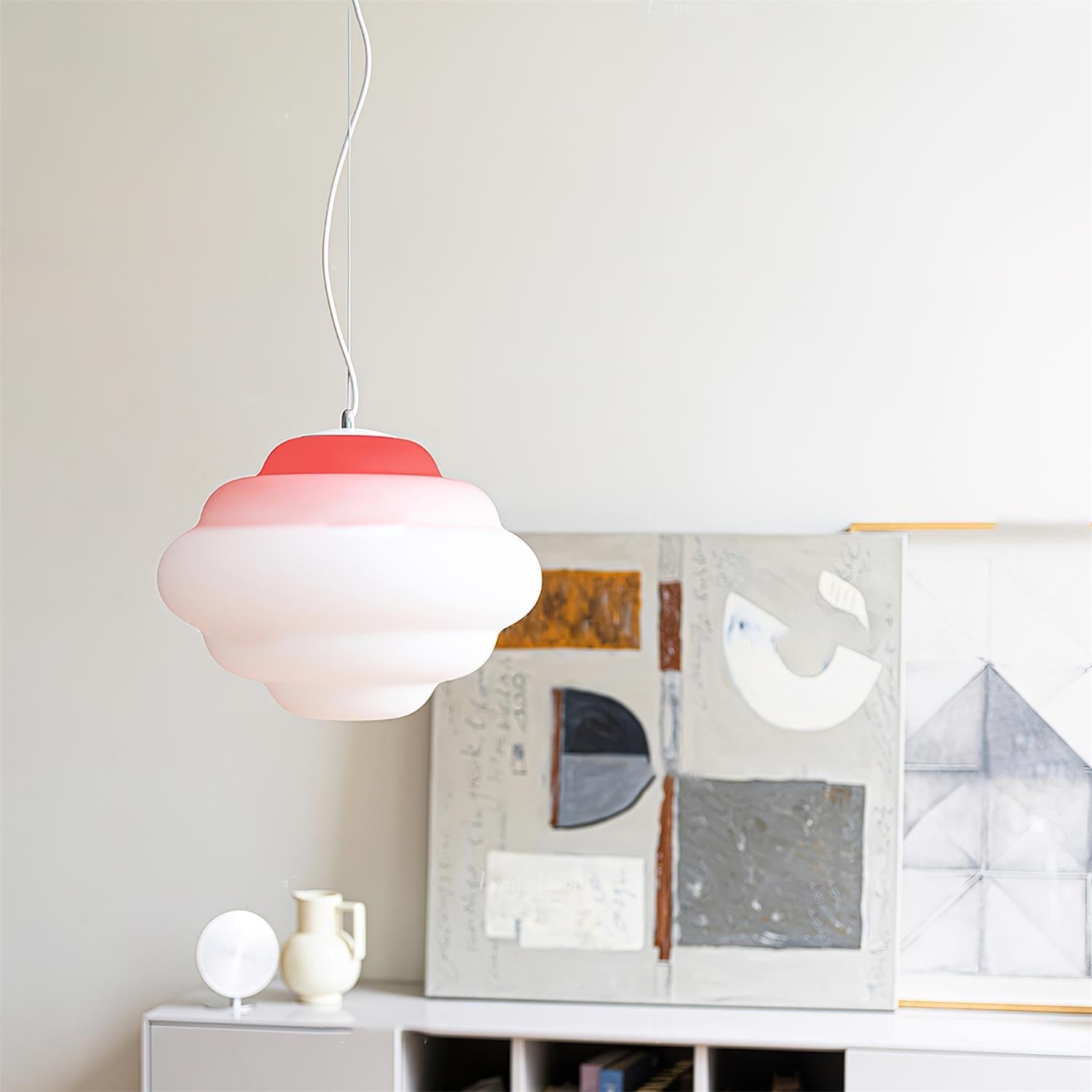 Gradient Cloudy Pendant Lamp Frosted Glass Soft Light NALANI