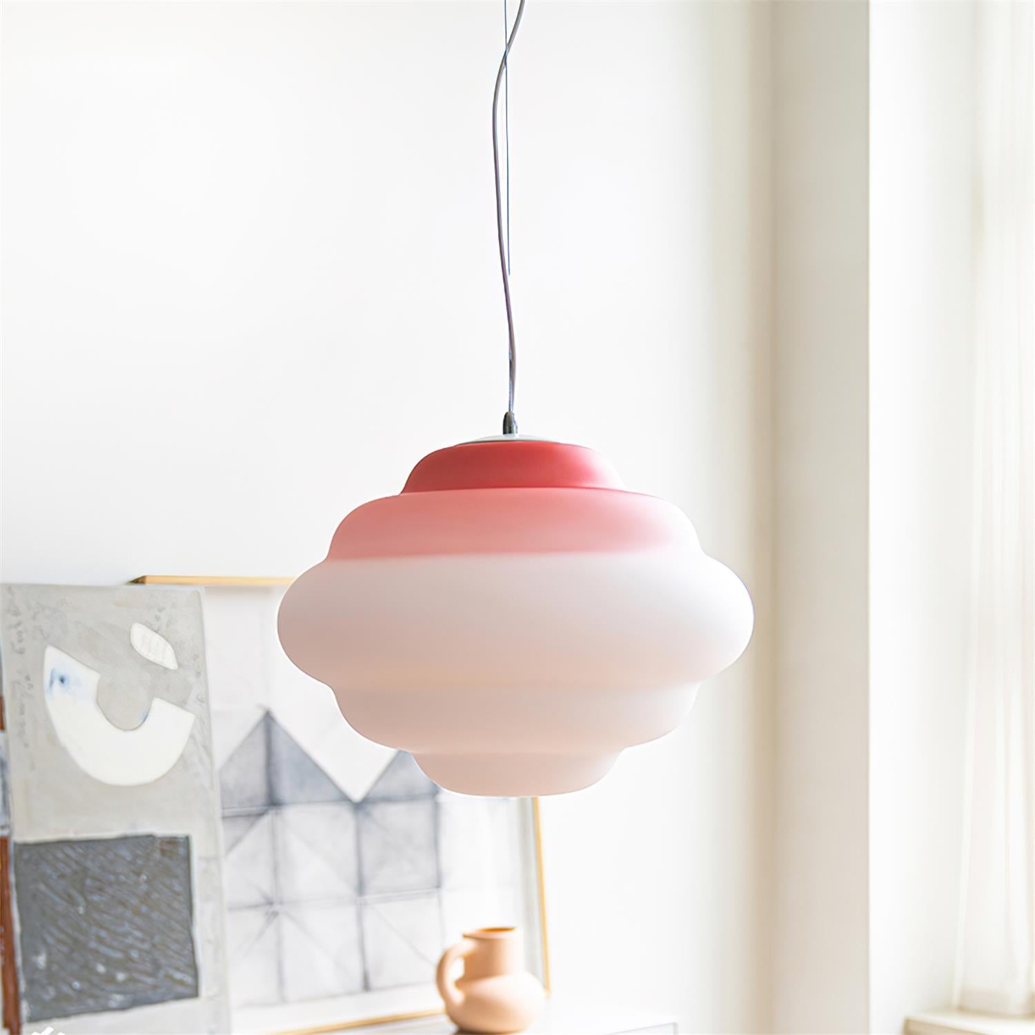 Gradient Cloudy Pendant Lamp Frosted Glass Soft Light NALANI