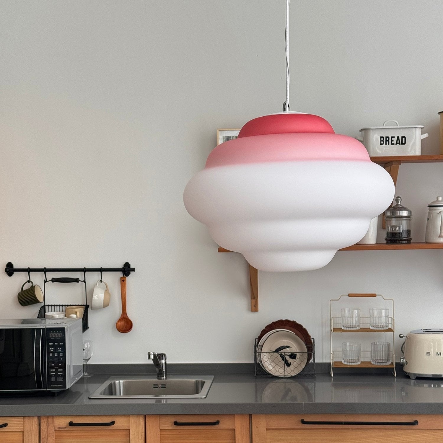 Gradient Cloudy Pendant Lamp Frosted Glass Soft Light NALANI