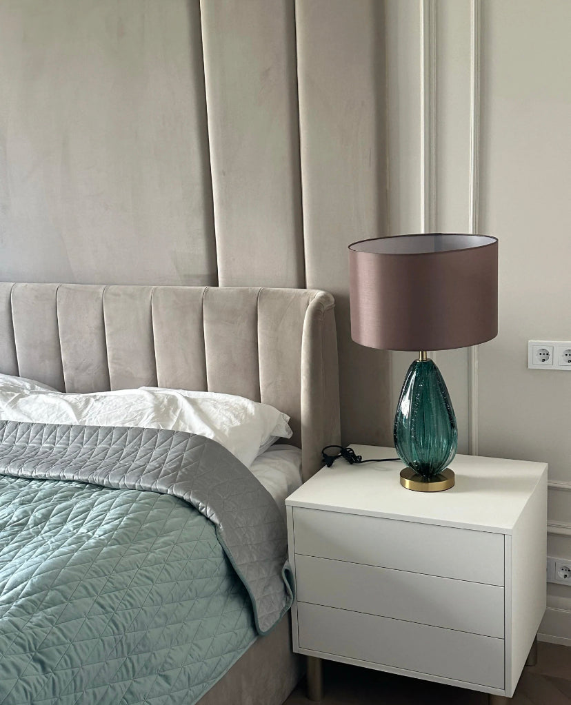 Handblown Glass Lamp With Modern Luxe Design For Living NALANI