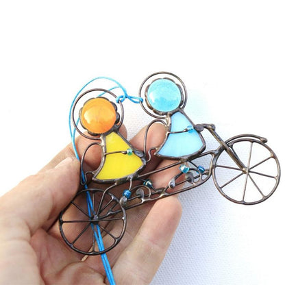 Handmade Colorful Glass Angel Sun Catcher Window Decor NALANI