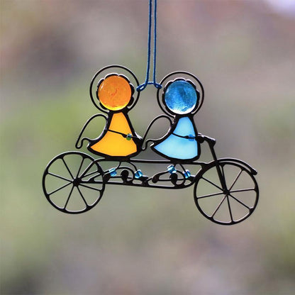 Handmade Colorful Glass Angel Sun Catcher Window Decor C NALANI