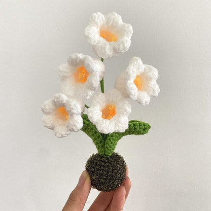 Crochet Flower Pot Decoration With Ceramic Base NALANI