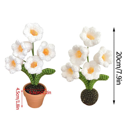 Crochet Flower Pot Decoration With Ceramic Base NALANI