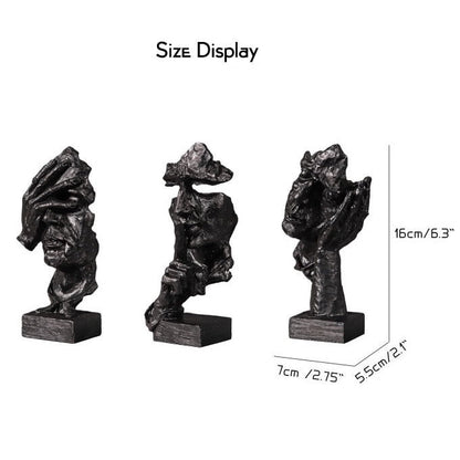 Hear Speak See No Evil Figurines Unique Home Decor Accent NALANI