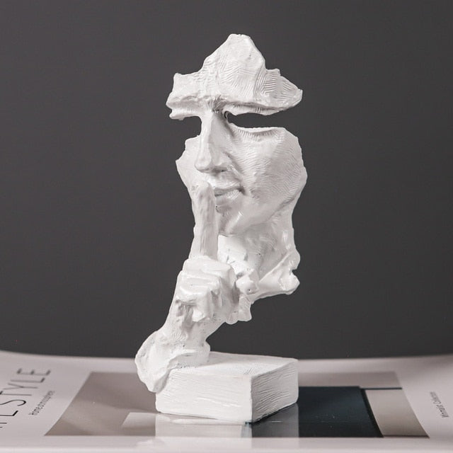 Hear Speak See No Evil Figurines Unique Home Decor Accent Speak no evil - White NALANI