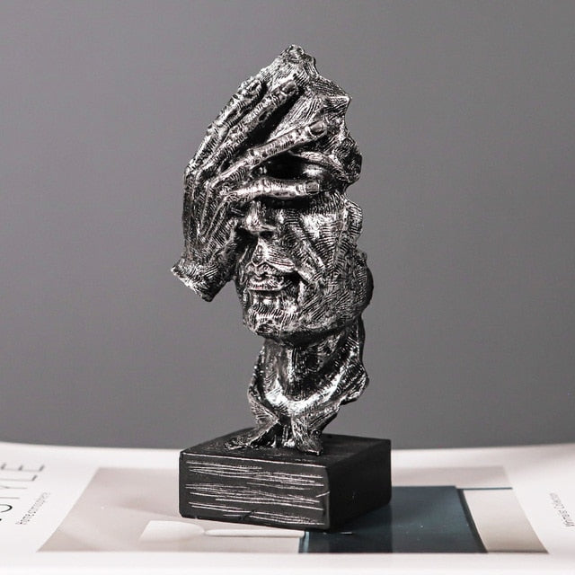 Hear Speak See No Evil Figurines Unique Home Decor Accent See No Evil - Silver NALANI