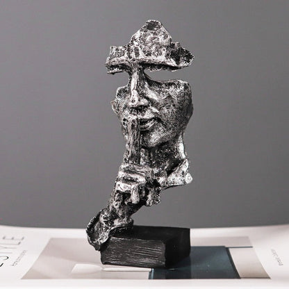 Hear Speak See No Evil Figurines Unique Home Decor Accent Speak No Evil - Silver NALANI