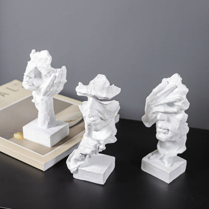 Hear Speak See No Evil Figurines Unique Home Decor Accent NALANI
