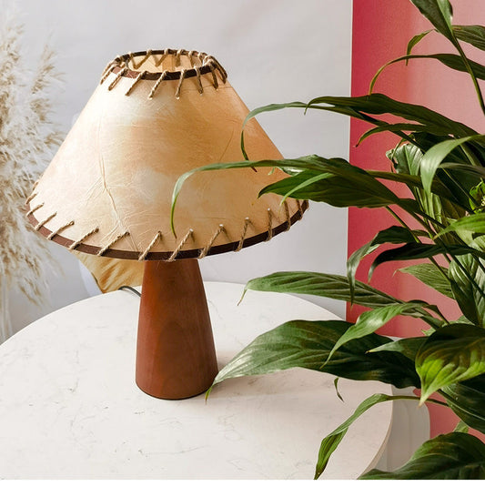 HeritageLight Inspired Solid Wood Table Lamp for Timeless Elegance NALANI