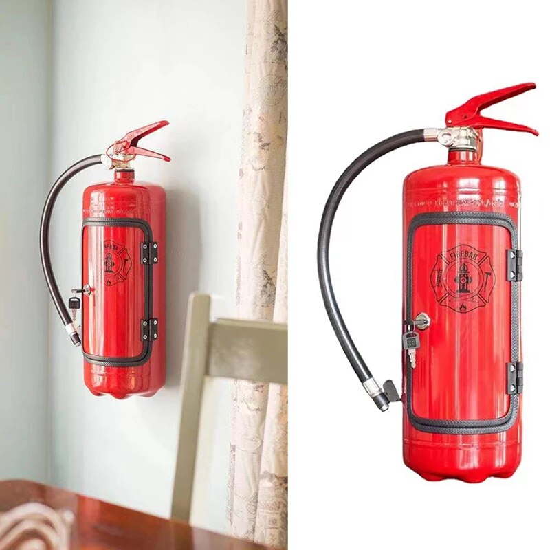 Hidden Bottle Storage Fire Extinguisher Decor Accent NALANI