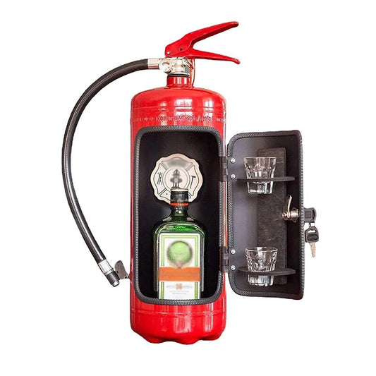Hidden Bottle Storage Fire Extinguisher Decor Accent Red NALANI
