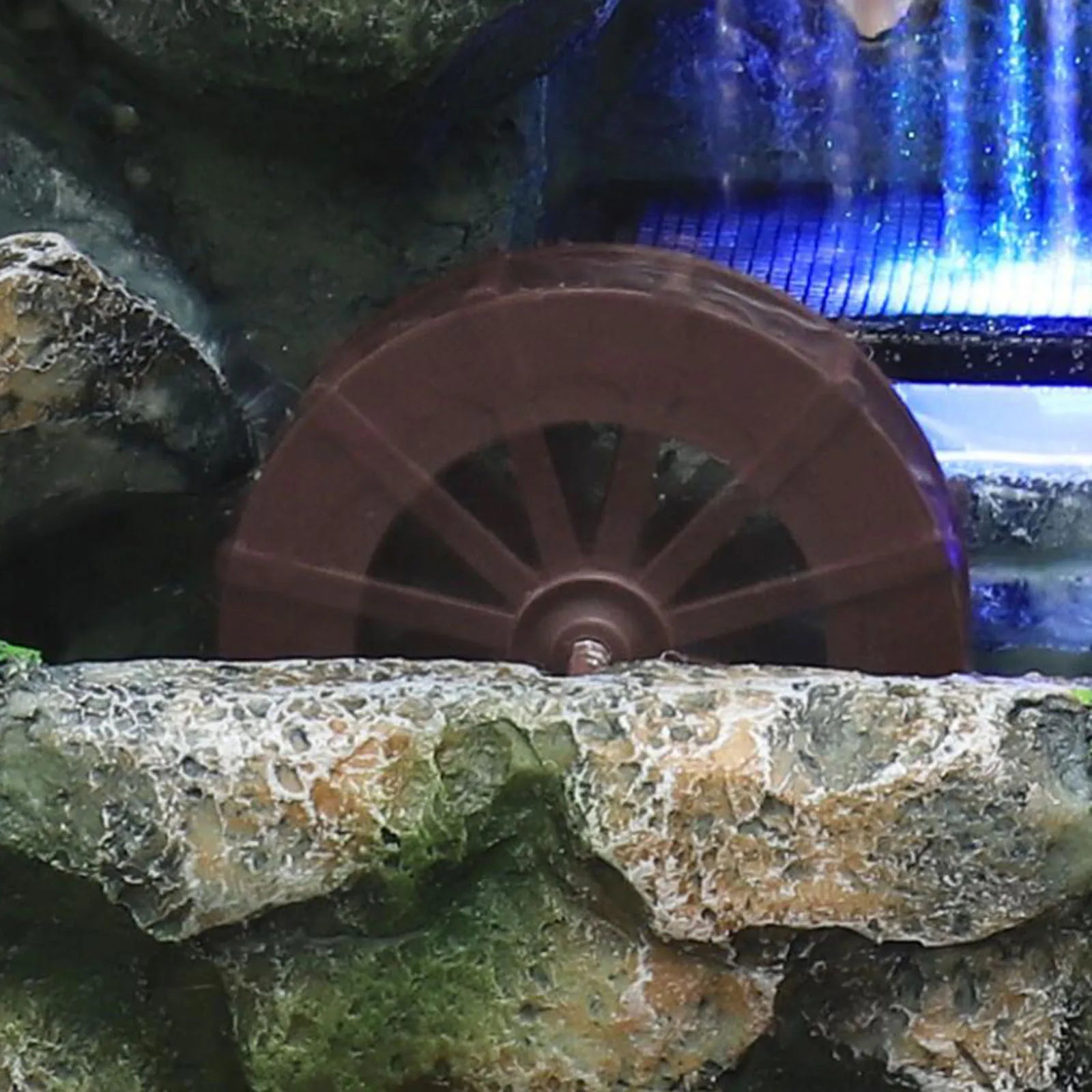 Illuminated Waterfall Fountain with Rock Garden and Tree Ornament NALANI