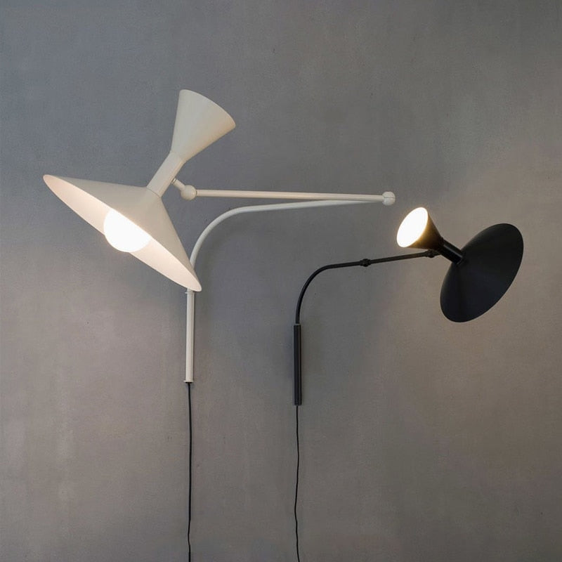Indoor Swing Arm Wall Lamp For Bedroom And Living Room NALANI