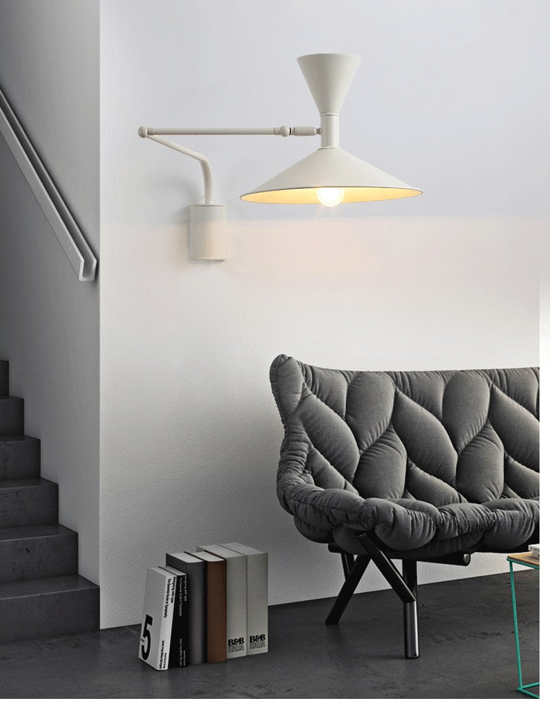 Indoor Swing Arm Wall Lamp For Bedroom And Living Room NALANI