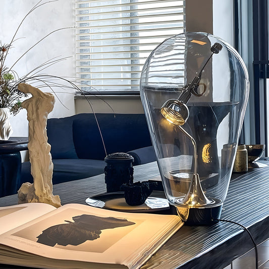 Industrial Glass Table Lamp With Magnetic Dimmer Control 6.7''x10.2'' NALANI