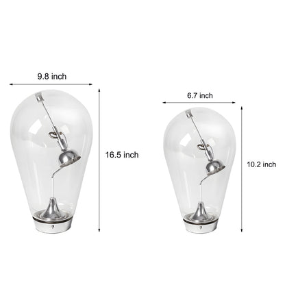 Industrial Glass Table Lamp With Magnetic Dimmer Control NALANI