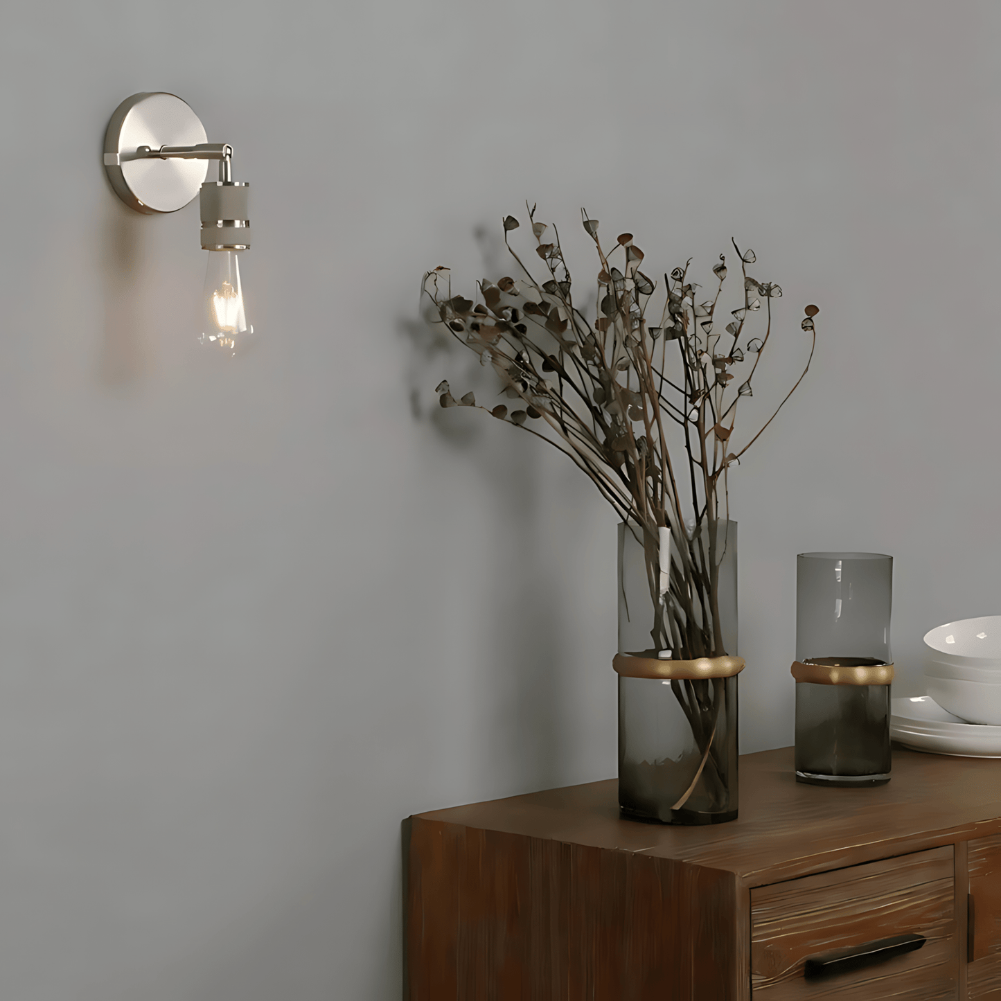 Industrial Metal Wall Light Vintage Style Fixture Lamp NALANI