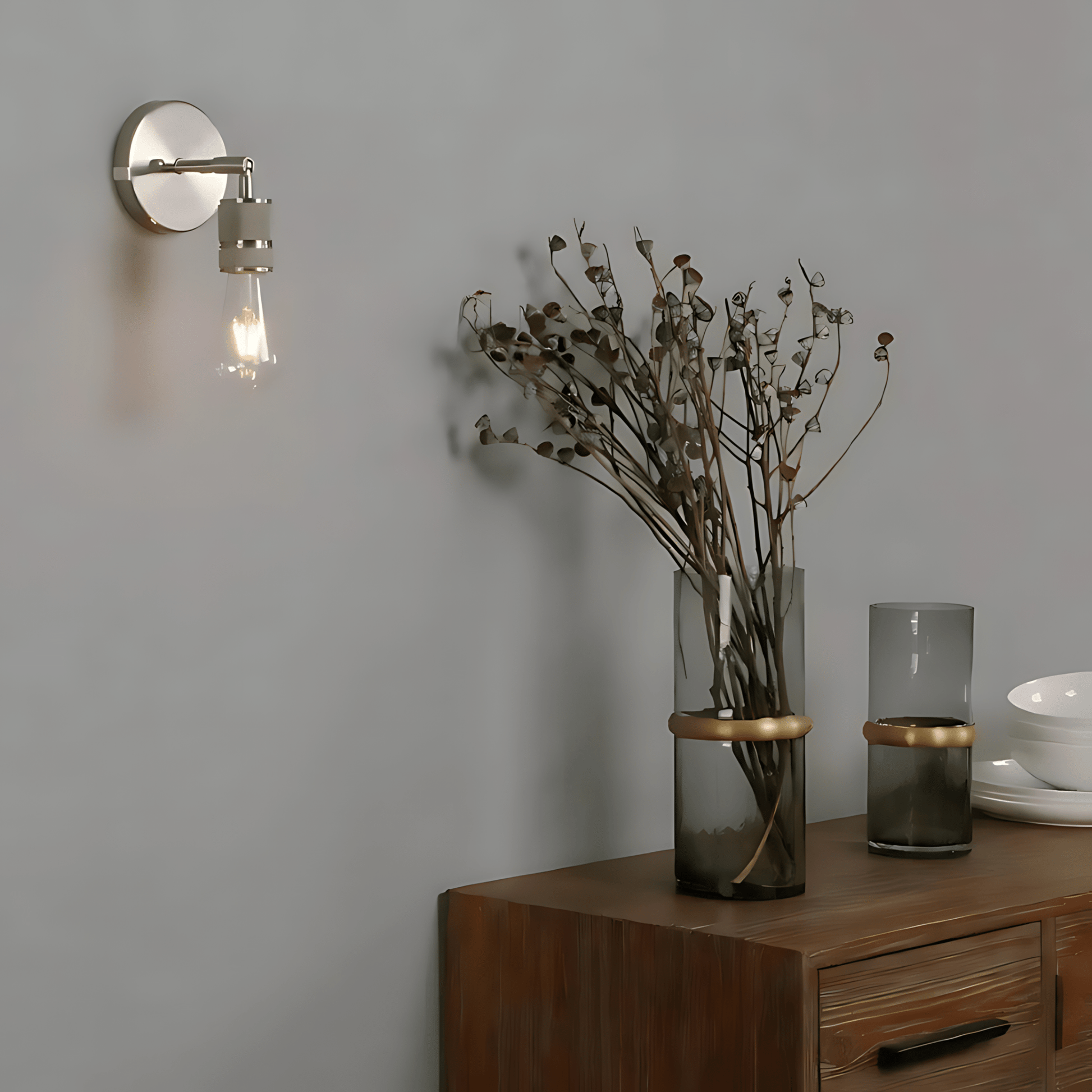 Industrial Metal Wall Light Vintage Style Fixture Lamp NALANI