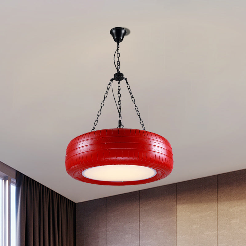 Industrial Rubber Car Tire Chandelier Hanging Light Bar NALANI