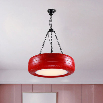 Industrial Rubber Car Tire Chandelier Hanging Light Bar NALANI