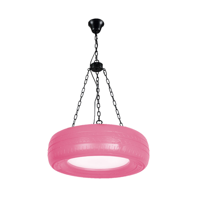Industrial Rubber Car Tire Chandelier Hanging Light Bar NALANI