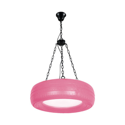 Industrial Rubber Car Tire Chandelier Hanging Light Bar NALANI