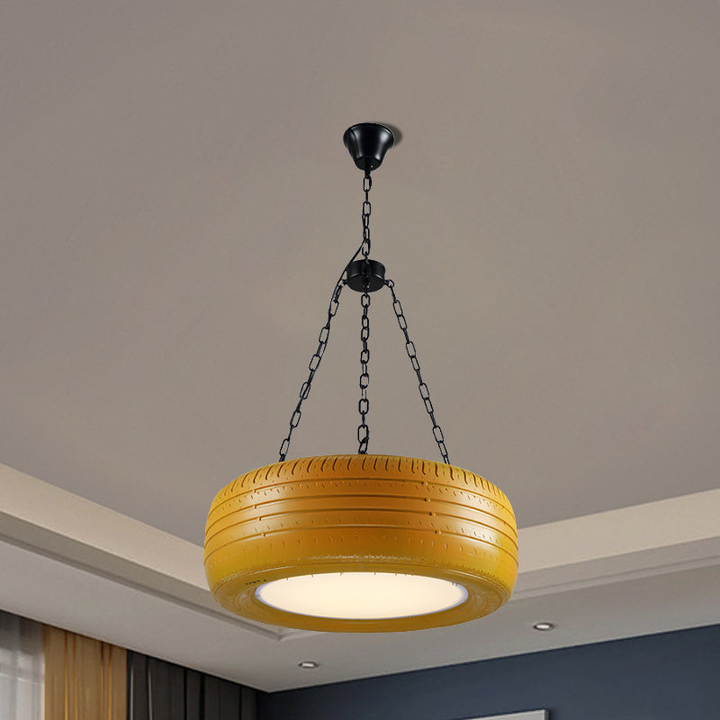 Industrial Rubber Car Tire Chandelier Hanging Light Bar NALANI
