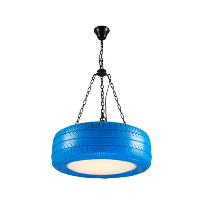 Industrial Rubber Tire Chandelier Hanging Light For Bar NALANI