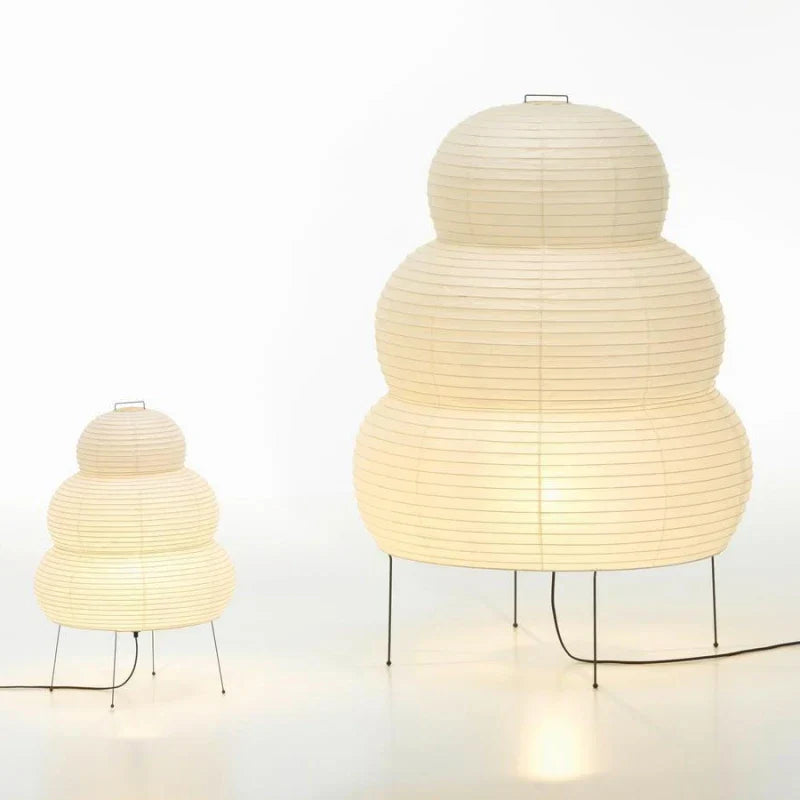 Japanese Wabi Sabi Tripod Floor Lamp Warm Ambient Glow NALANI