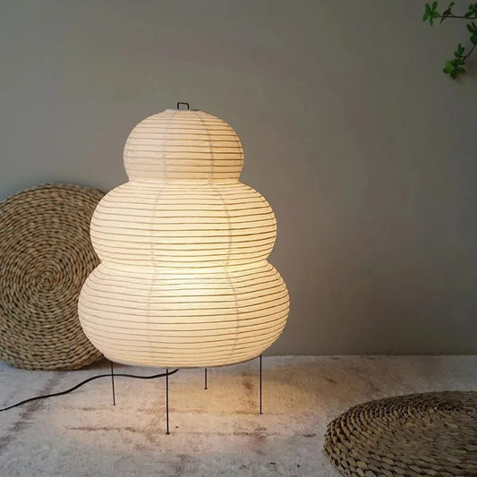 Japanese Washi Floor Lamp for Soothing Ambient Lighting NaLani