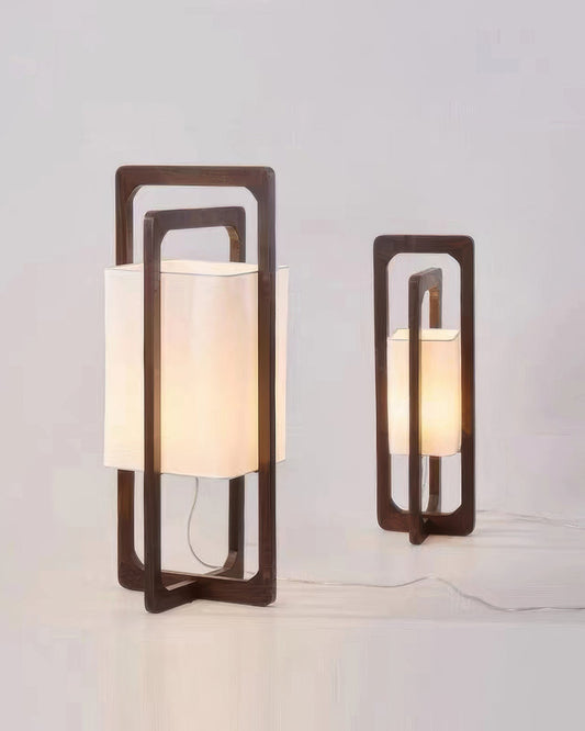 Japanese Wooden Floor Lamp Retro Zen Wabi Sabi Lighting NALANI