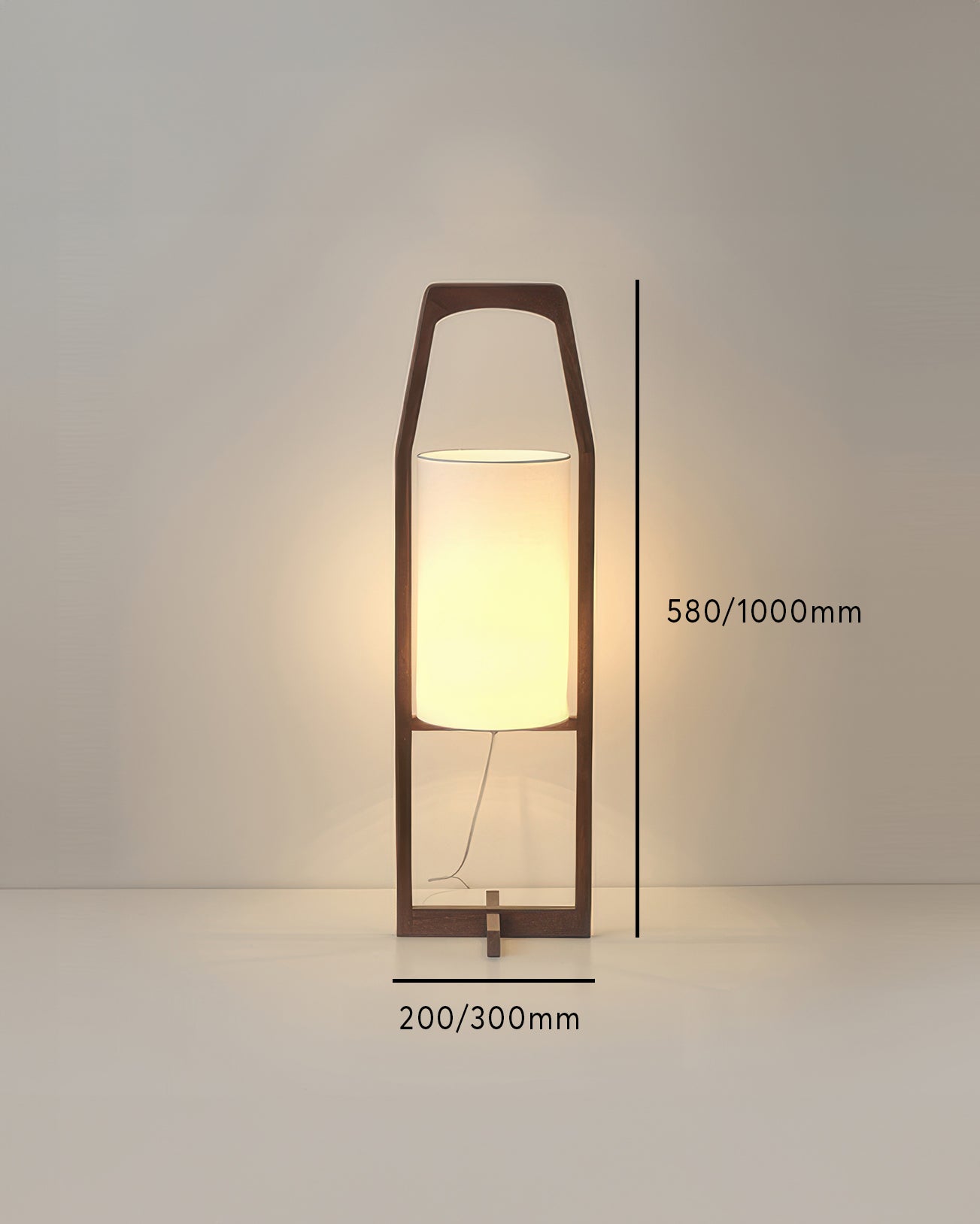 Japanese Wooden Floor Lamp Retro Zen Wabi Sabi Lighting NALANI