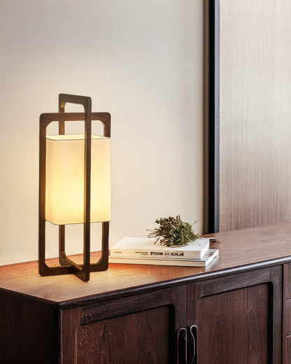 Japanese Wooden Floor Lamp Retro Zen Wabi Sabi Lighting NALANI