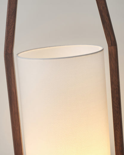 Japanese Wooden Floor Lamp Retro Zen Wabi Sabi Lighting NALANI