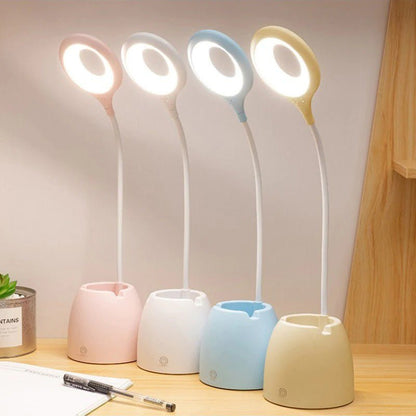 Kids Desk Lamp with Pot and Phone Holder for Room Decor Blue NaLani