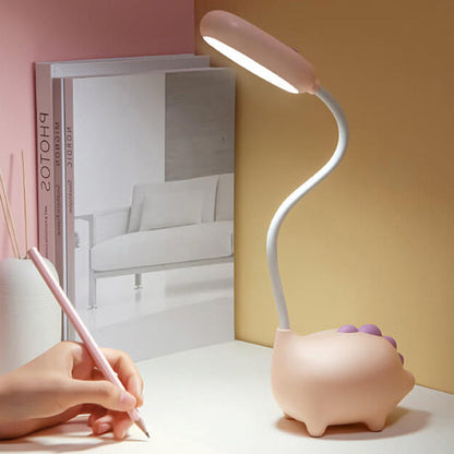 Kids LED Desk Lamp Dinosaur Design Eye Safe Rechargeable Pink NALANI