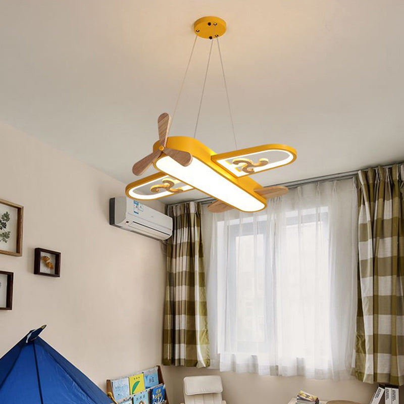 Kids Plane Shaped LED Pendant Chandelier Acrylic Bedroom NALANI