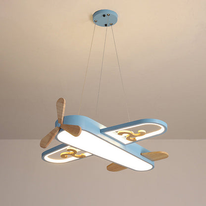 Kids Plane Shaped LED Pendant Chandelier Acrylic Bedroom NALANI