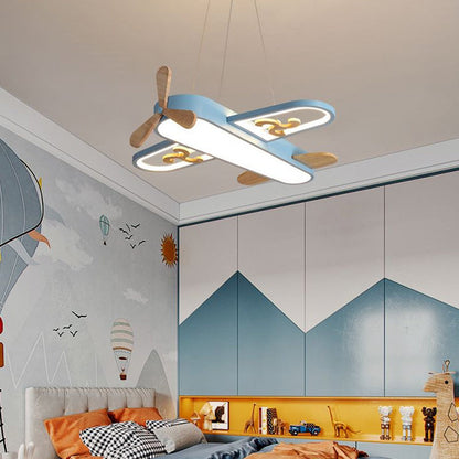 Kids Plane Shaped LED Pendant Chandelier Acrylic Bedroom NALANI